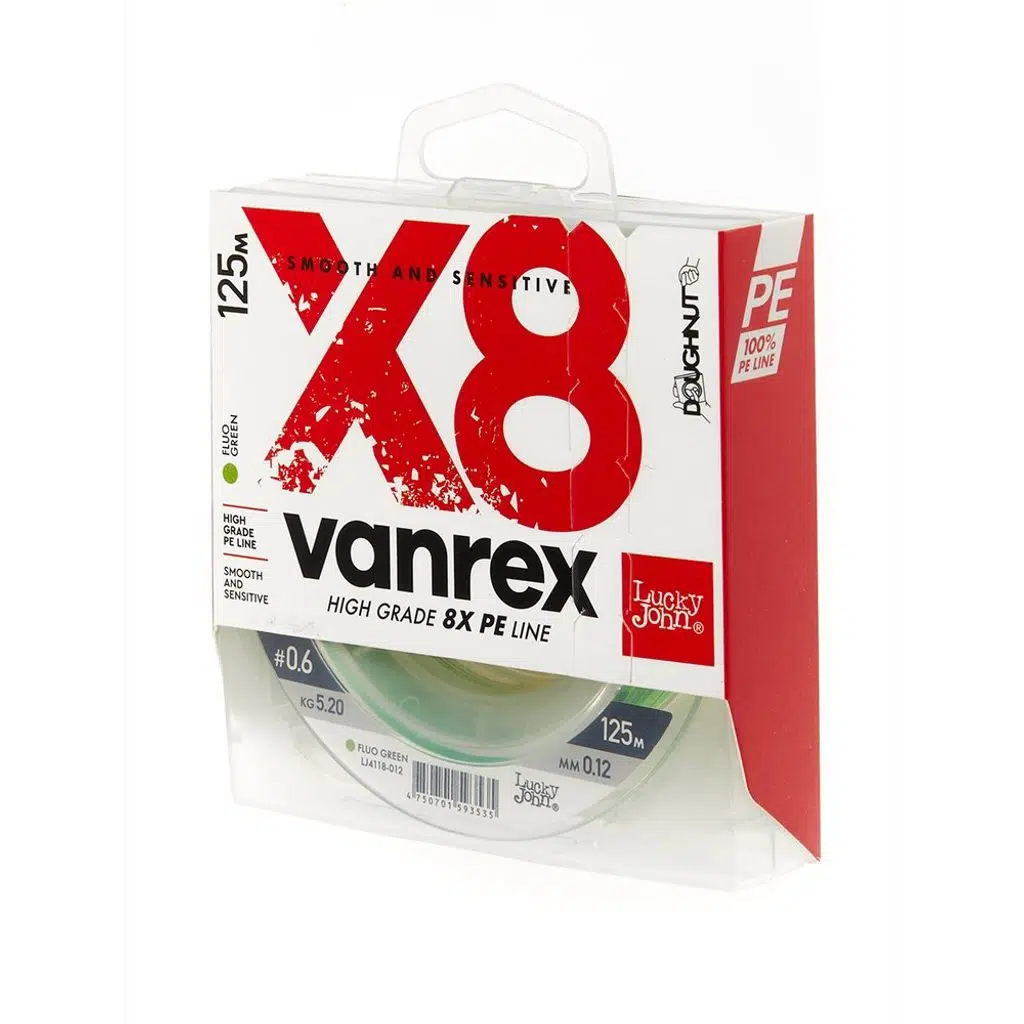 0.12 VANREX PE ÖRGÜ X8, FLUO YEŞİL, 125M