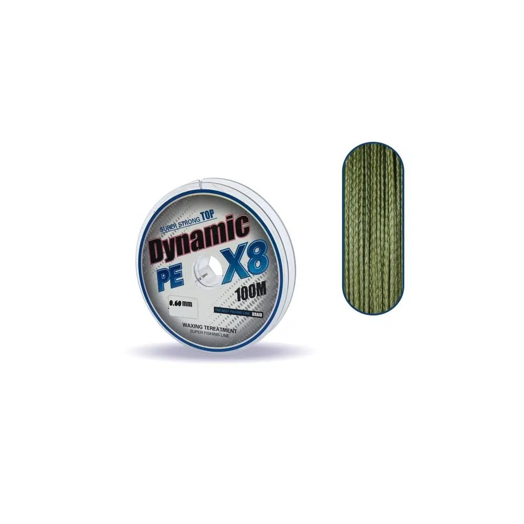 DYNAMIC PE 8X BRAID LINE 100 MT GREEN 0,30 MM