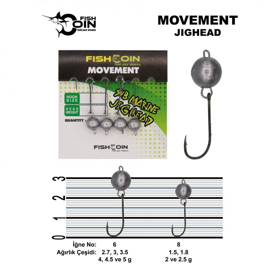 Fishcoin Movement Jighead 8-2 Gr