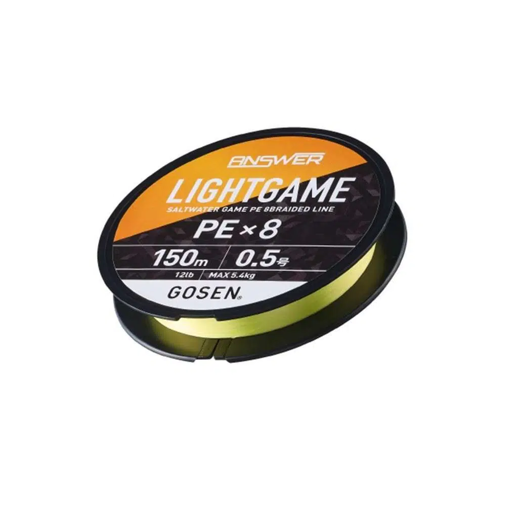 GOSEN ANSWER LIGHT GAME8X 150MT YELOW 4.7KG PE0.4