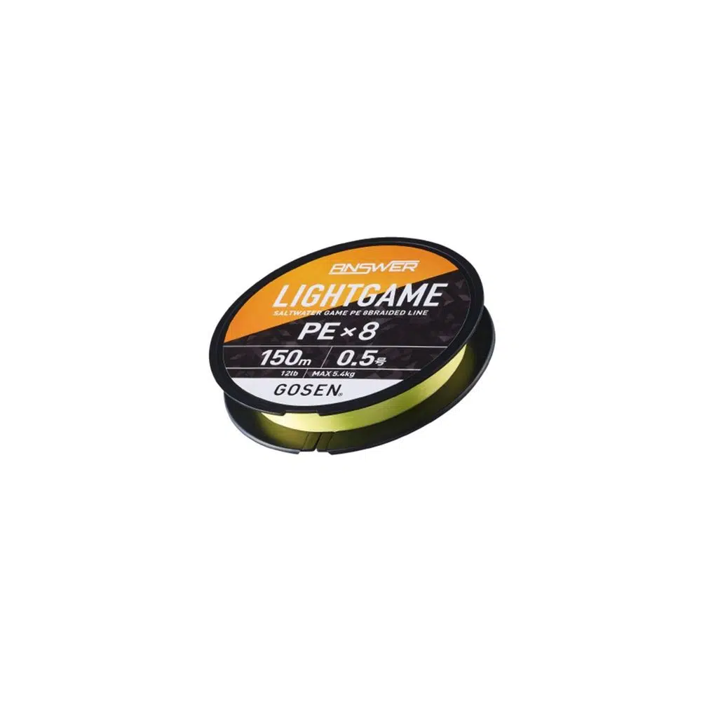 GOSEN ANSWER LIGHT GAME8X 150MT YELOW 5.4KG PE0.5