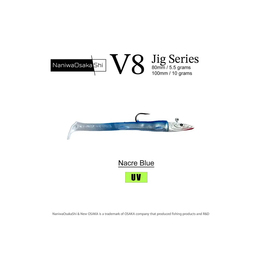 NANIWAOSAKASHI SERIES V8 JIG 5,5GR NACRE BLUE