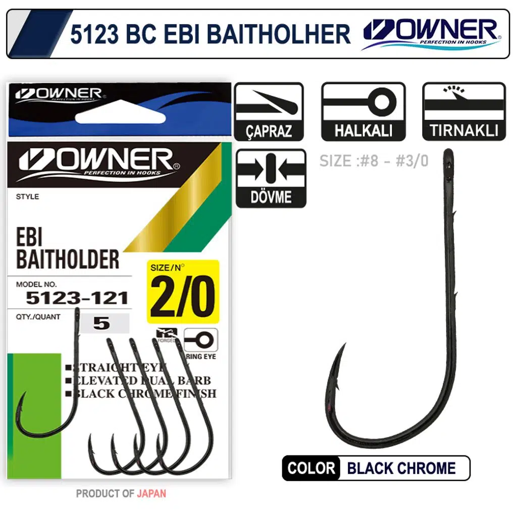 Owner 5123 Ebi Baitholder Black Chrome İğne No:4