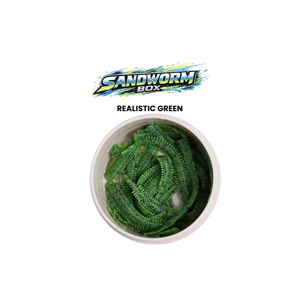 Pandora Sandworm Sızdırmaz Kutu LRF Silikon Realistic Green (15 Pcs)
