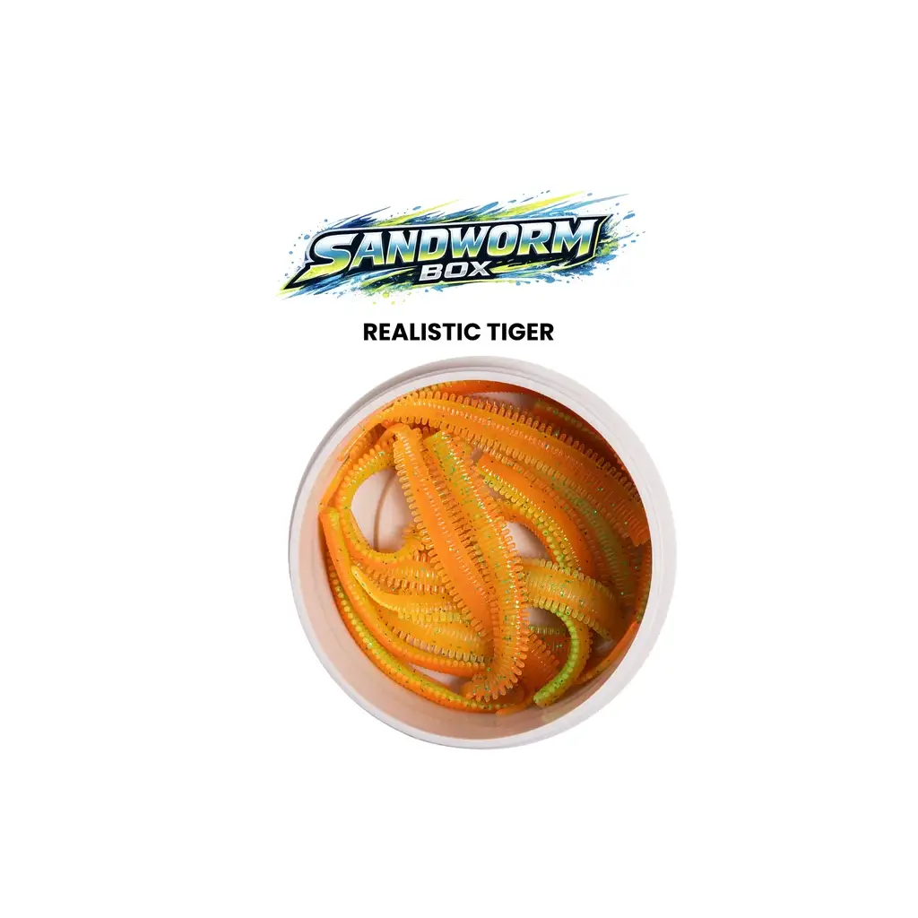 Pandora Sandworm Sızdırmaz Kutu LRF Silikon Realistic Tiger (15 Pcs)