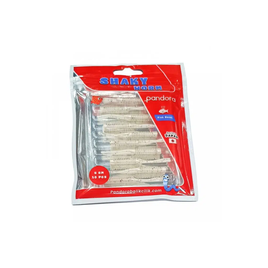Pandora Shaky Worm 5 Cm White Glitter
