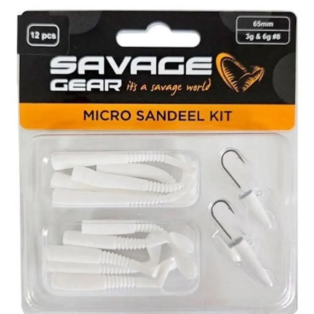 Savage Gear Lrf Micro Sandeel Kit 12 Adet(1+1.5+5) White